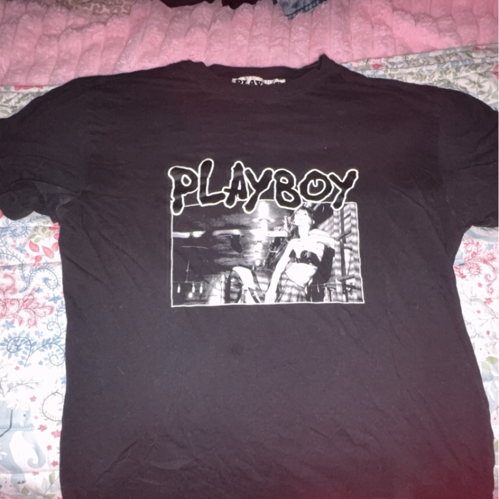 PLAYBOY Graphic Black Tee